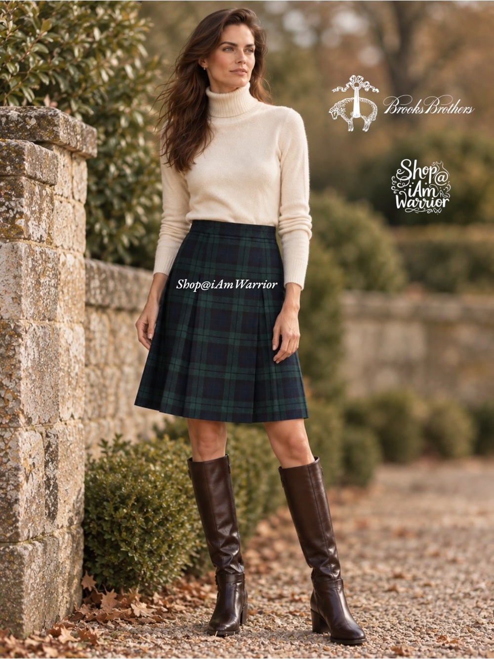 Brooks Brothers Black Watch Tartan Plaid Wool Pleated Skirt *shop@iAmWarrior